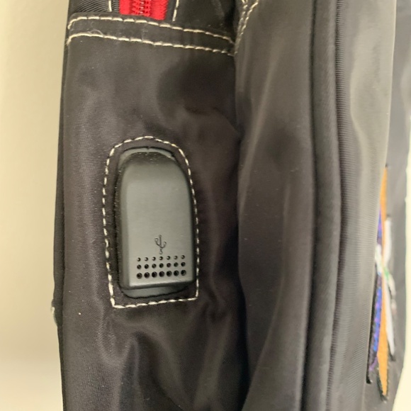 Black Dragonfly Embroidered Convertible Backpack / Sling Bag - Picture 4 of 13